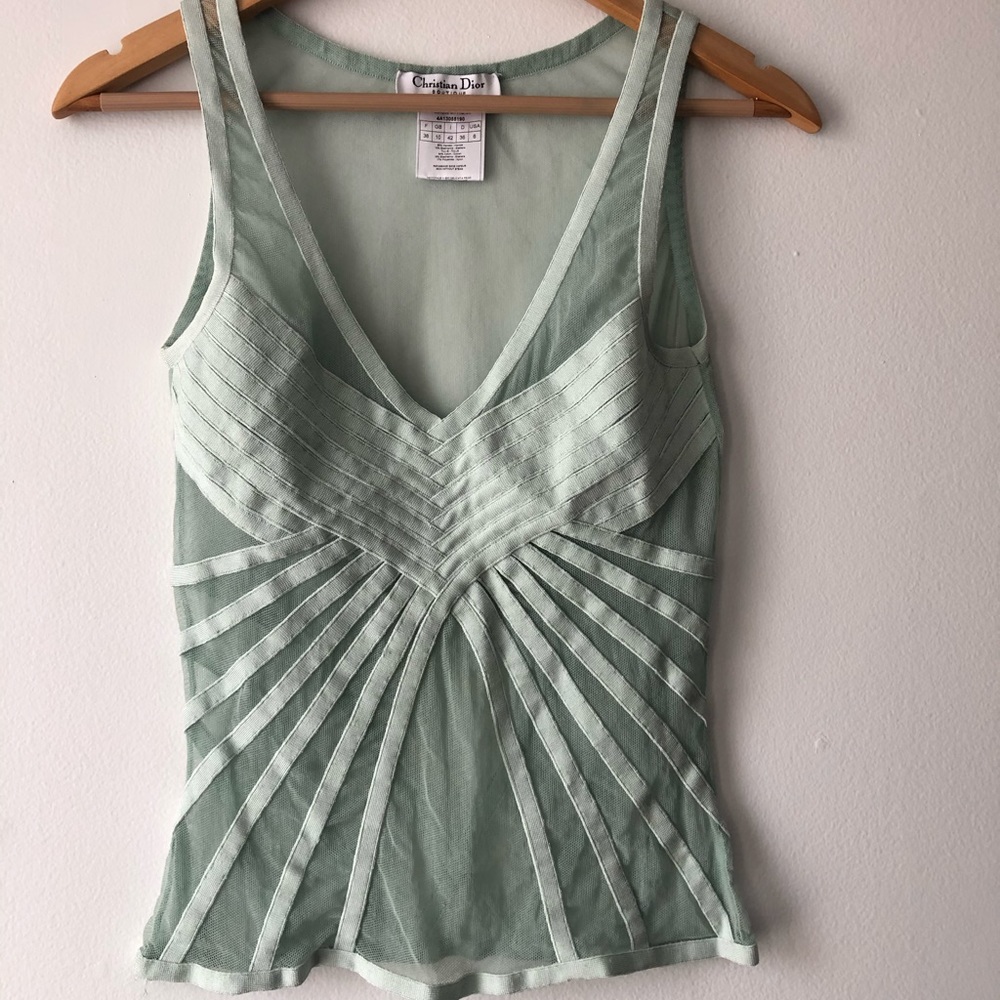 Christian Dior Mint Mesh Top
